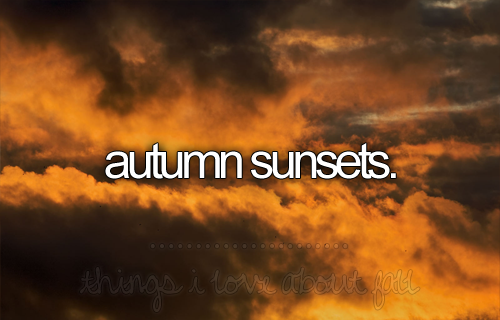Autumn sunsets