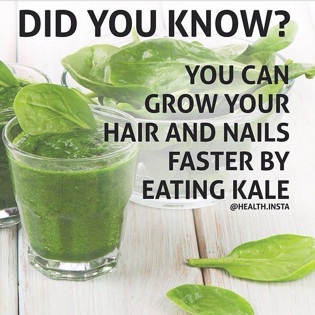 Kale helps nails and hair grow