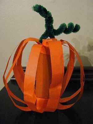 Paper pumpkin craft Paper pumpkin craft