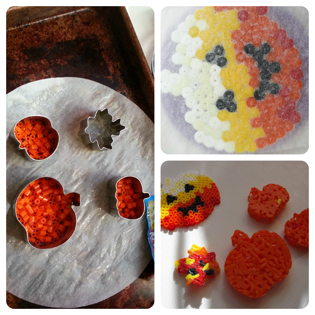 Pumpkin hama bead crafts