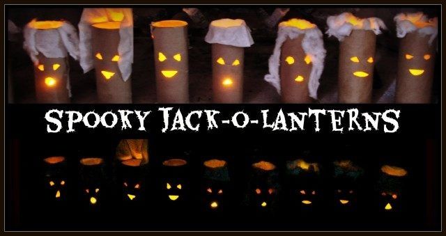 Toilet roll jack o lanterns