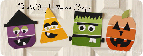 Paint chip halloween craft Paint chip halloween craft