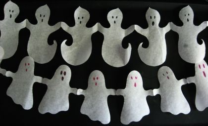 Paper ghost garland