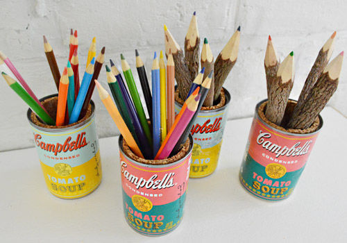 Warhol inspired soup cans