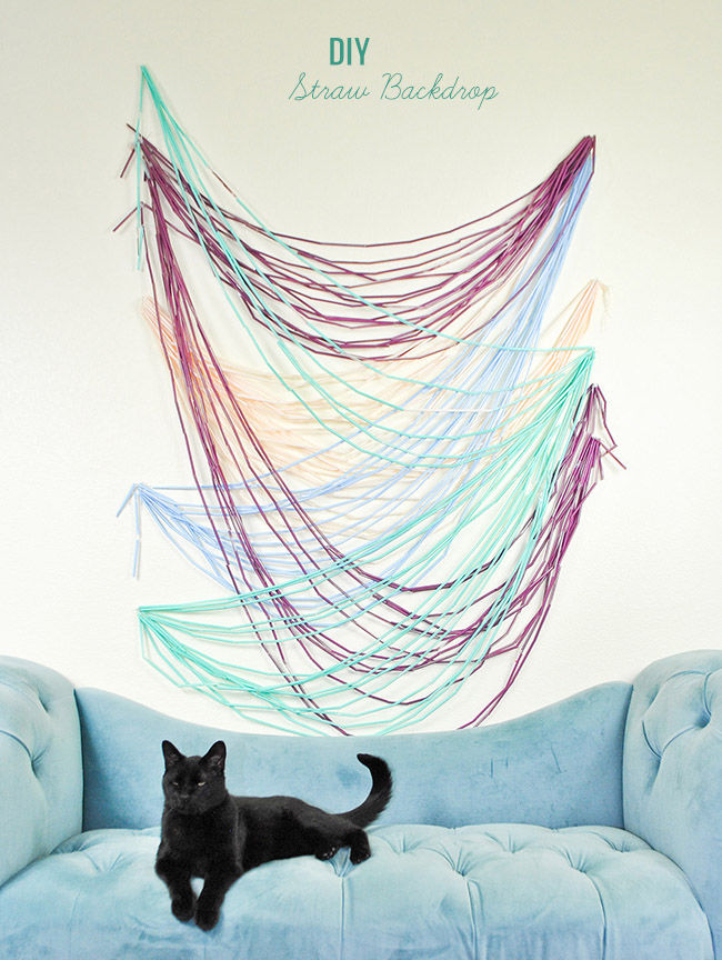 DIY Straw Backdrop