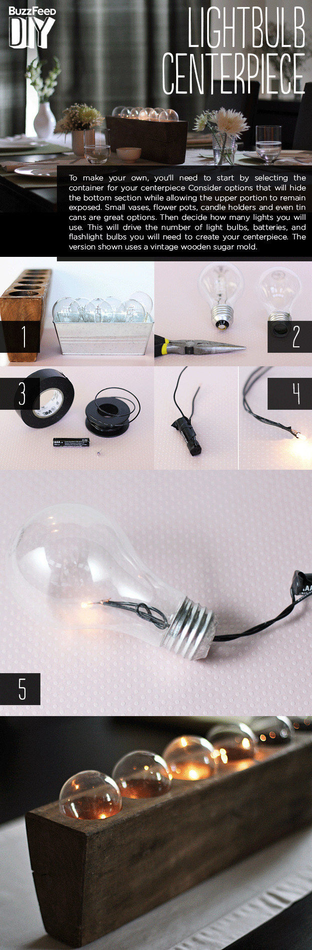 Lightbulb centerpiece