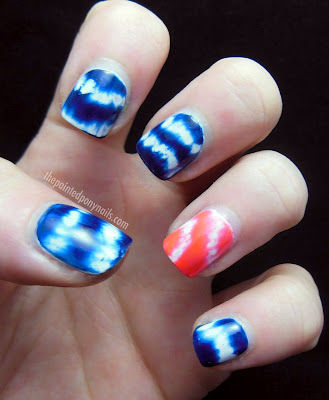 Tie dyed nails