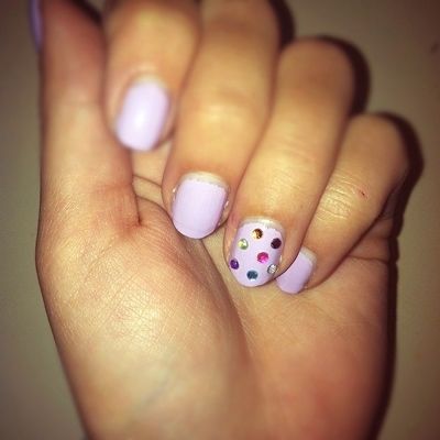 DIY Rhinestone Nails