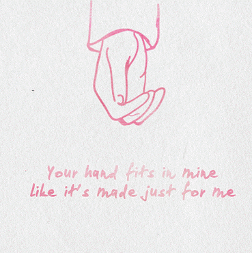 Your hand fits in mine like its made just for me Your hand fits in mine like its made just for me