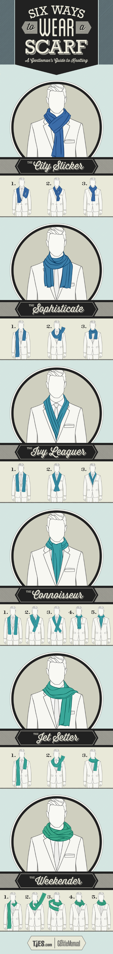 Six Ways To Wear A Scarf Six Ways To Wear A Scarf