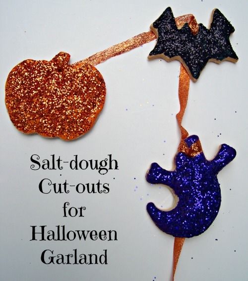 Salt dough cutout for halloween garland Salt dough cutout for halloween garland