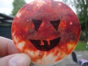 Wax crayon pumpkins