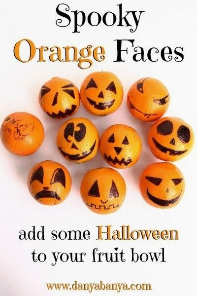 Spooky Orange Faces Spooky Orange Faces