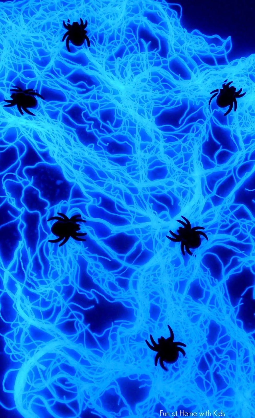 Edible glowing spiderwebs Edible glowing spiderwebs