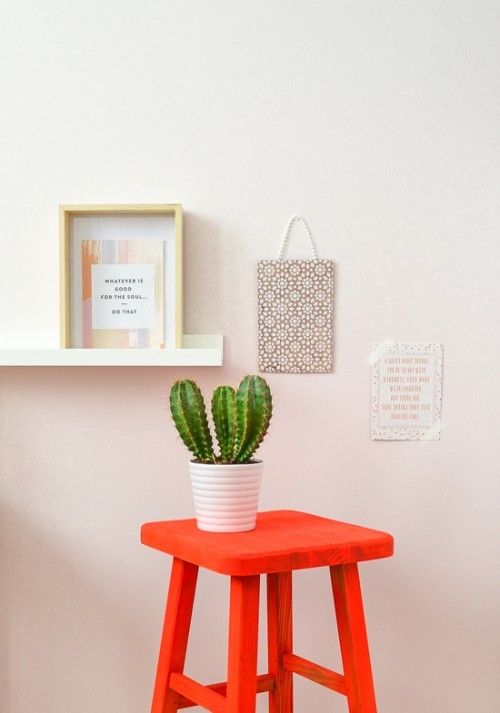 Neon Painted Stool Neon Painted Stool