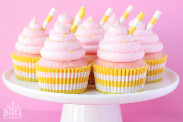 Pink lemonade cupcakes