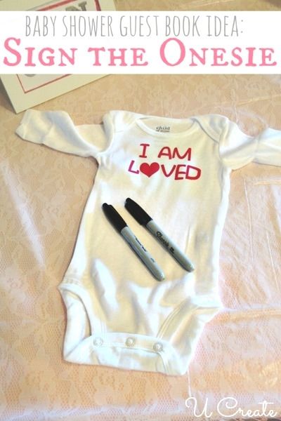 Sign the onesie guestbook idea