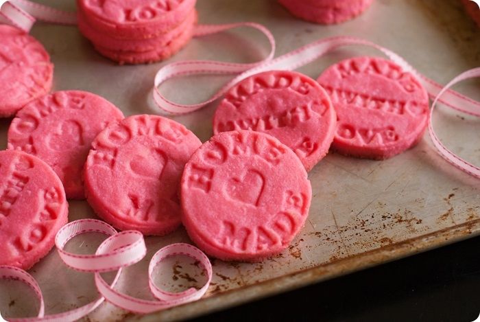 Stamped almond shortbread cookies Stamped almond shortbread cookies