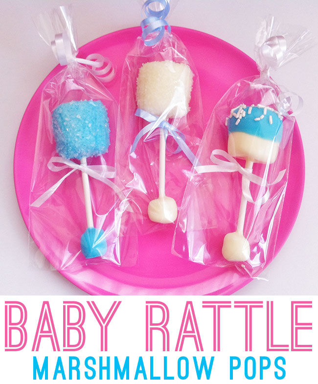 Baby rattle marshmallow pops