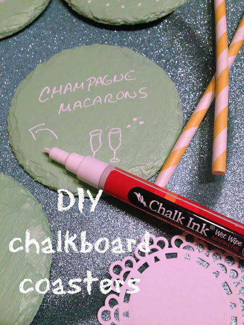 DIY Chalkboard Coasters DIY Chalkboard Coasters