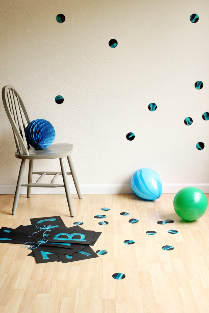 DIY Giant Painted Wall Confetti