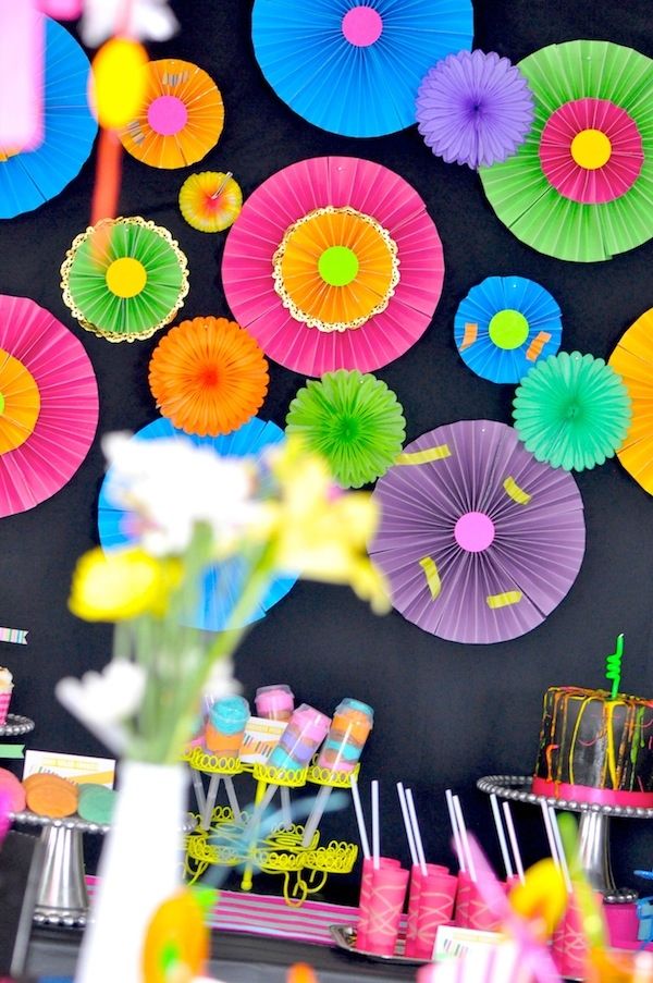 Neon Party Wall Fans