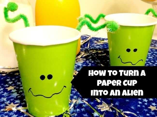 DIY Paper cup into an alien