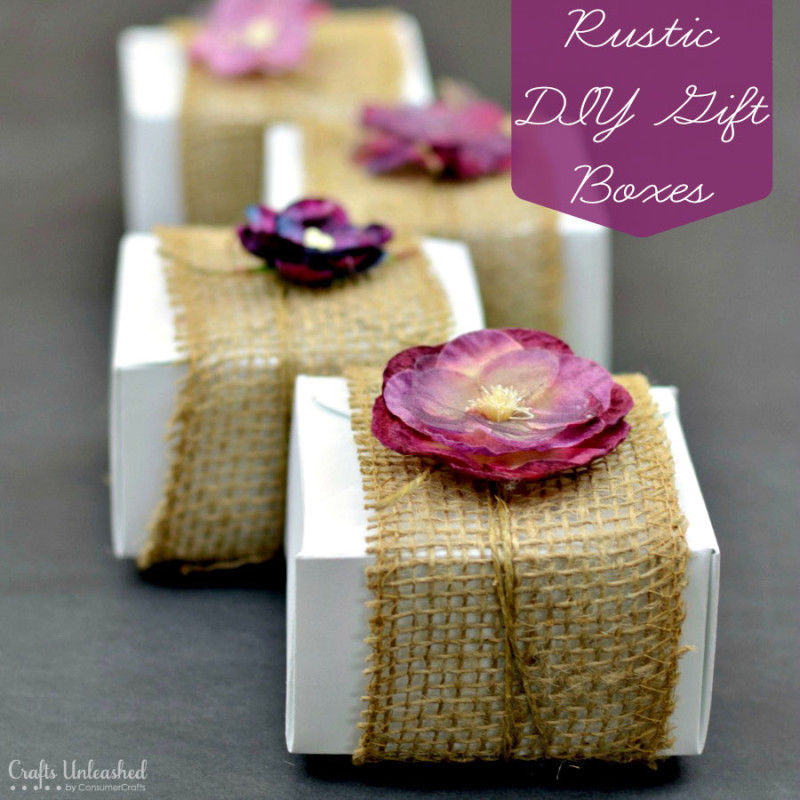 Rustic DIY Gift Boxes
