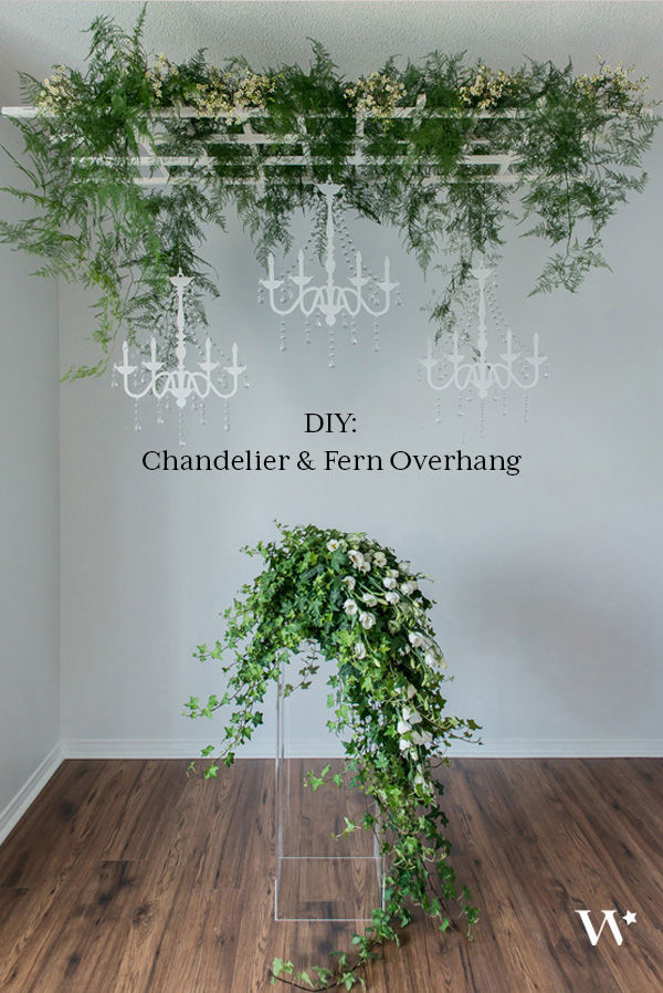 DIY Chandelier and Fern Overhang