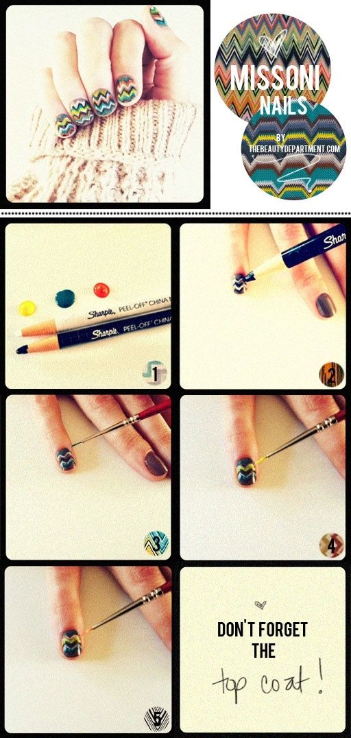 DIY Missoni Nails DIY Missoni Nails