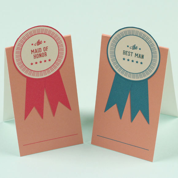 Pop up ribbon place cards Pop up ribbon place cards