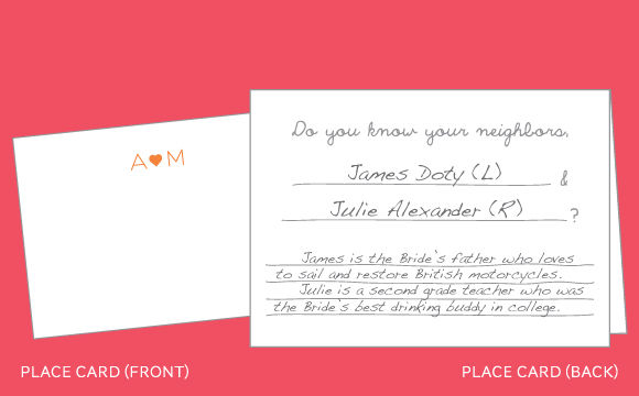 Icebreaker place card