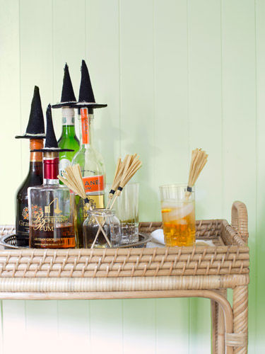 Witch hat bottle toppers Witch hat bottle toppers