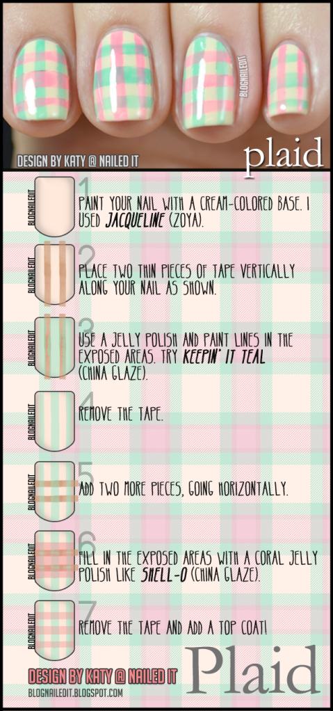 DIY Plaid Nails DIY Plaid Nails