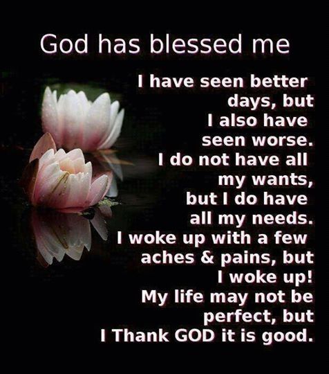 God blessed me
