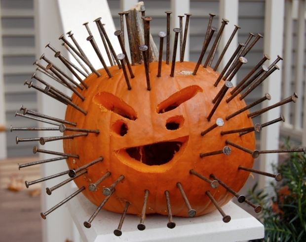 Pumpkin with Nails