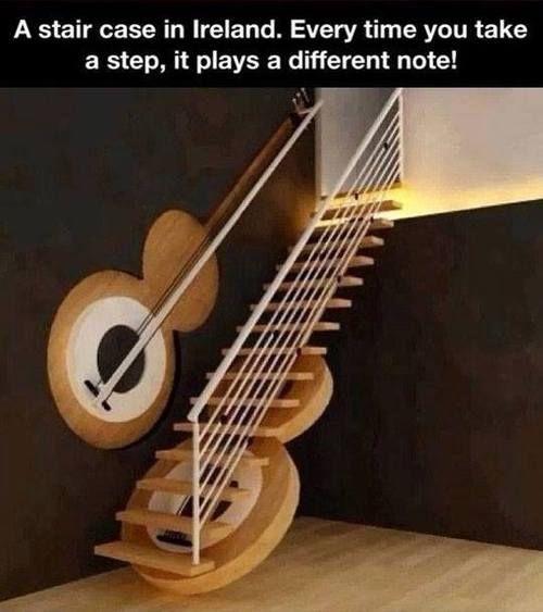 A stair case makes music A stair case makes music