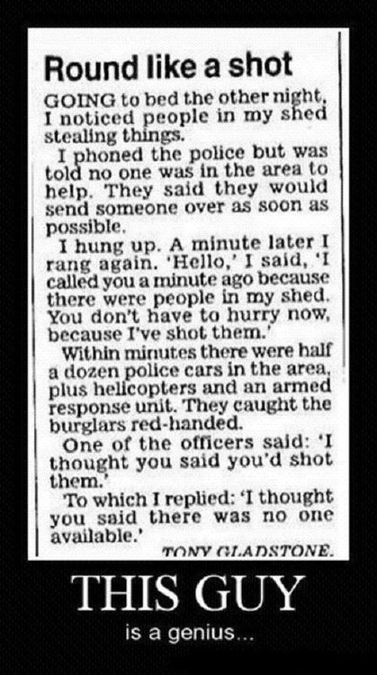 Quick thinker Quick thinker