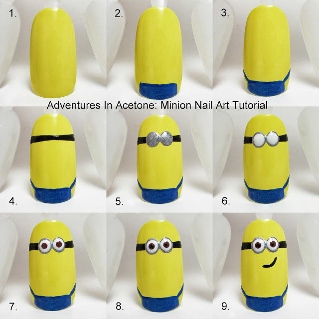 DIY Minion Nail Art