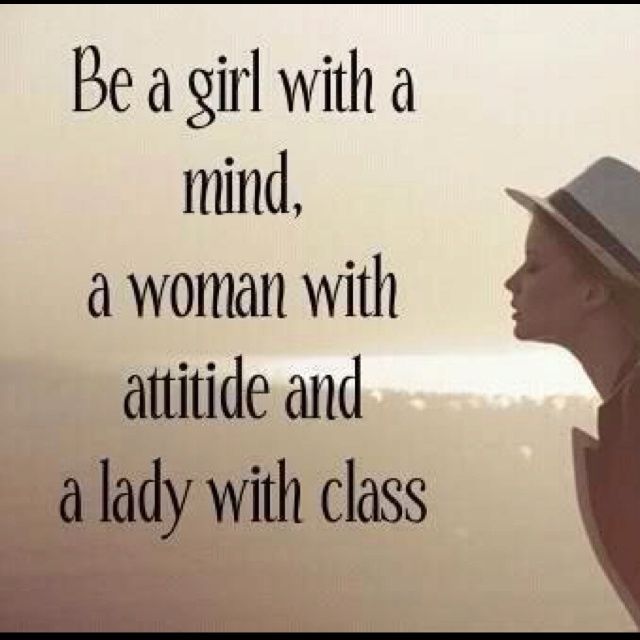 a lady with class