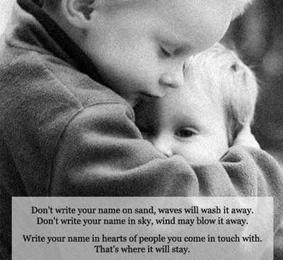 Don't write your name in the sand....