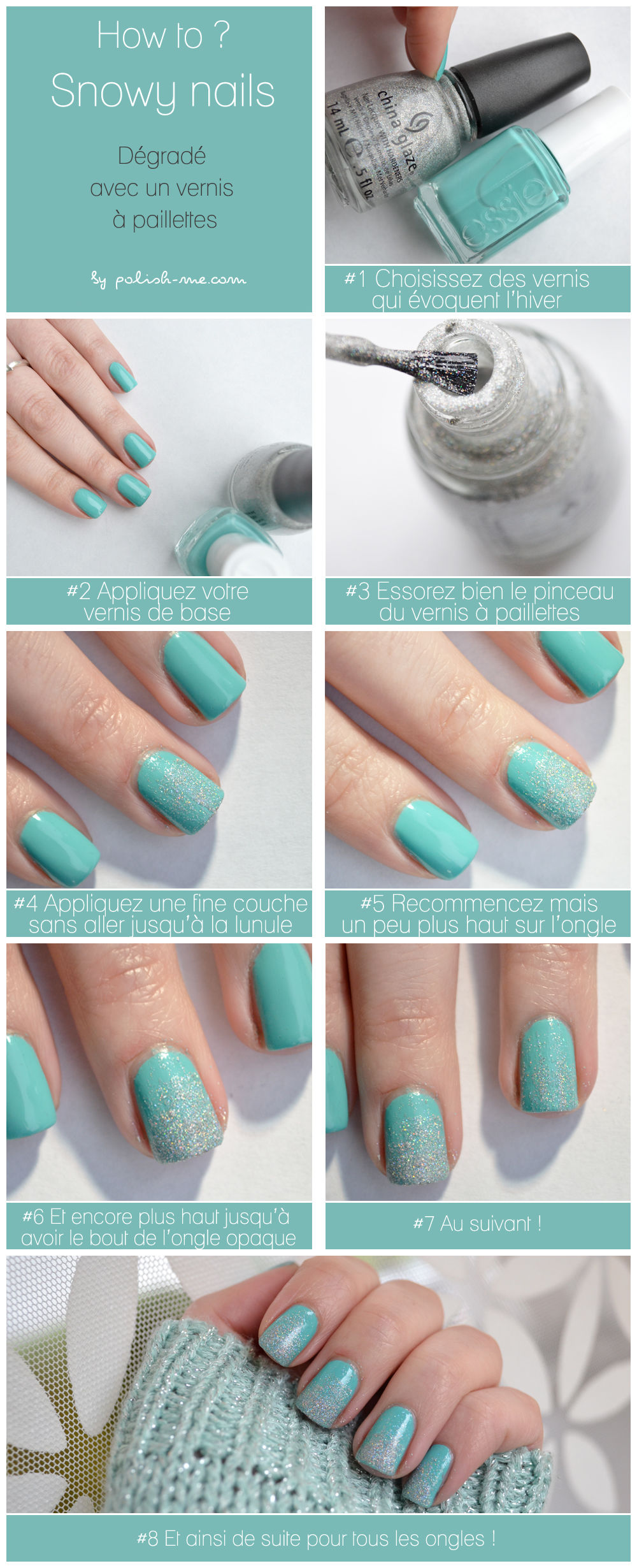 DIY Snowy Nails
