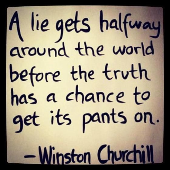 a lie
