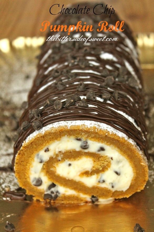 Chocolate Chip Pumpkin Roll Chocolate Chip Pumpkin Roll