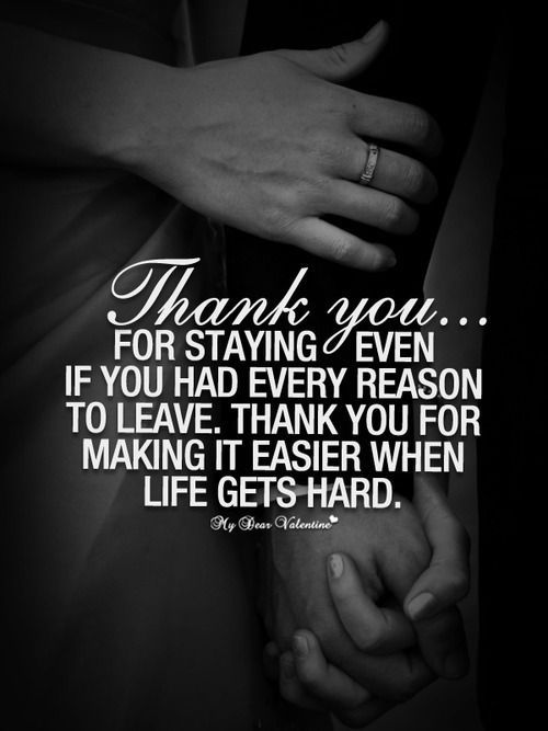 Thank you for staying