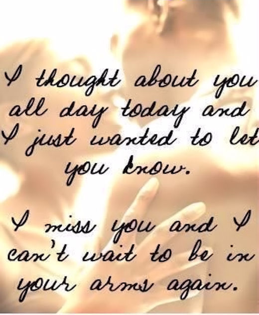 I thought about you all day