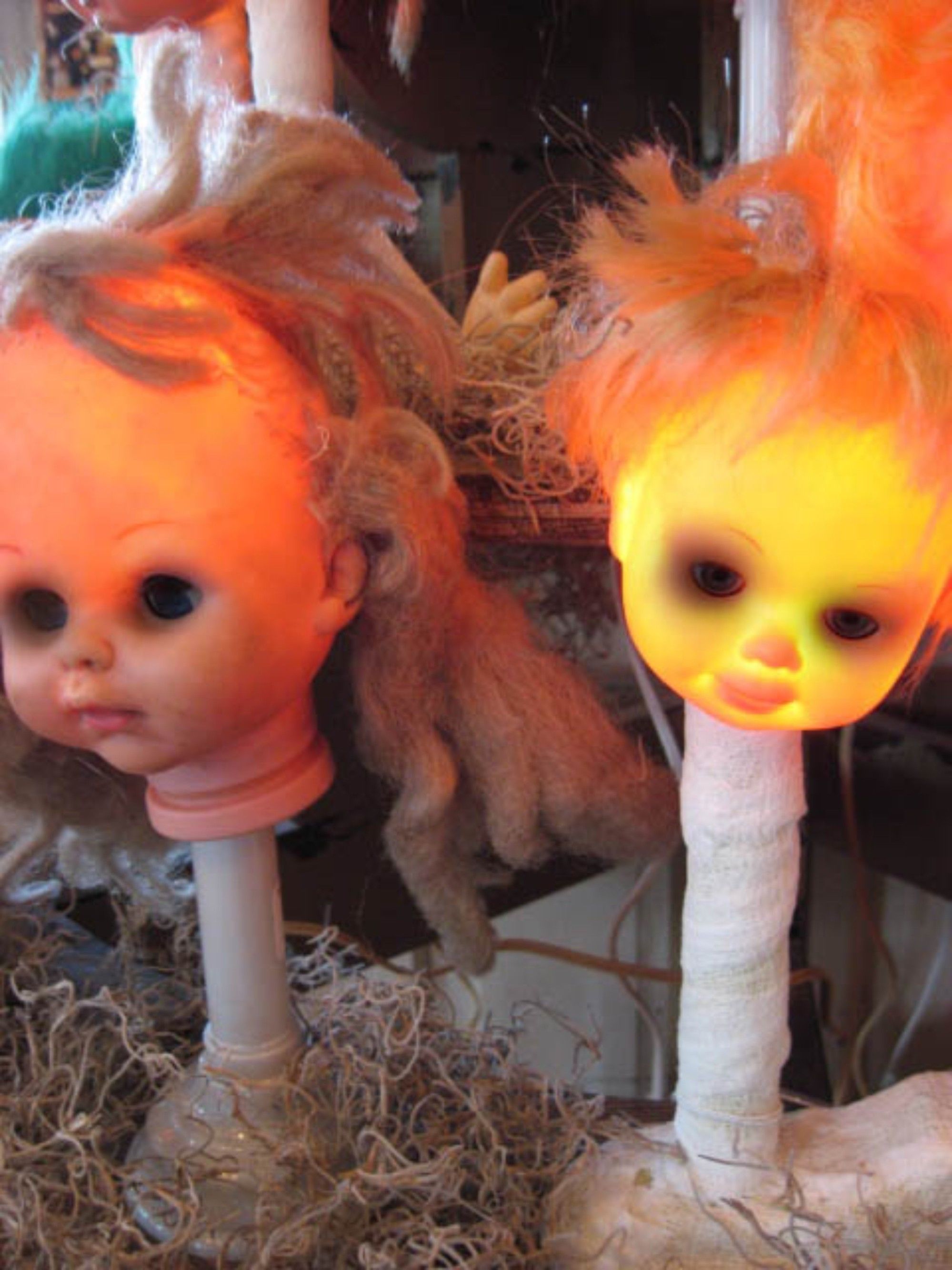Creepy Halloween Doll Head Lights Creepy Halloween Doll Head Lights