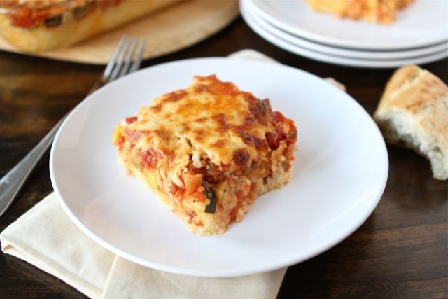 Baked polenta pie