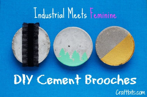 DIY Cement Brooches