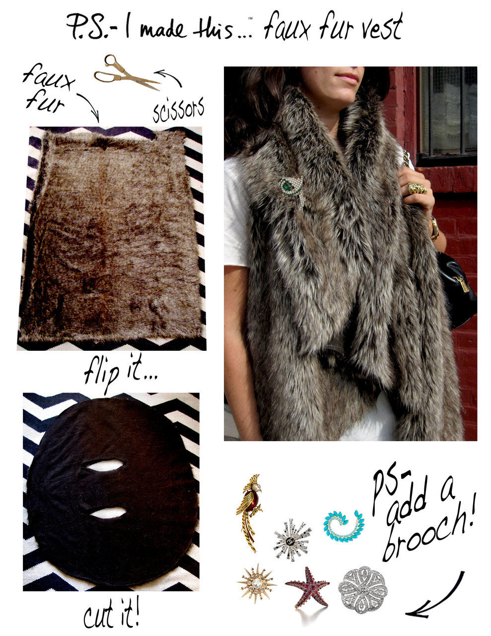 Faux fur vest Faux fur vest